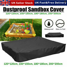 UK Dustproof Waterproof with Drawstring Oxford Black Sandbox Sandpit Cover 120cm