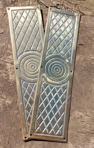 Antique brass finger plates - antique,