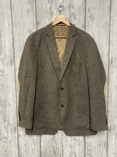 Tweed brown jacket blazer - tweed,