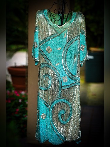 Vintage 1920s style turquoise - vintage, 1920s-style