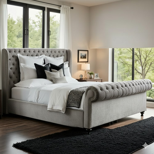 Chesterfield royal sleigh bed - chesterfield,