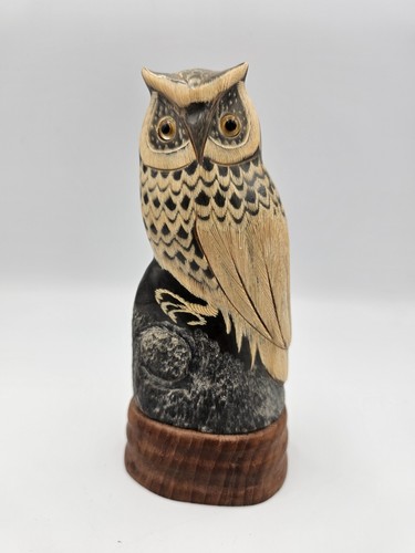 Hand carved owl ornament - owl,