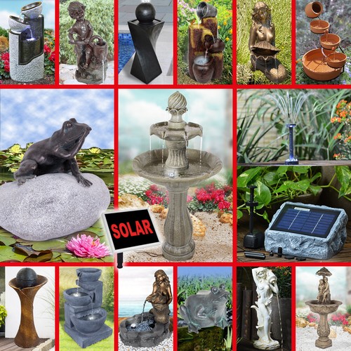 Solar powered water feature - solar,