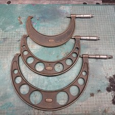 Moore & Wright Engineering Imperial Micrometer Set of 3 Sheffield Vintage