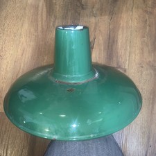 Vintage Retro Factory Green Enamel Classic Industrial Light Shade 15” 38cm