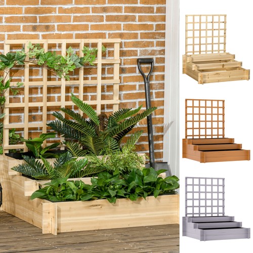 Tier wooden planters - wooden, with