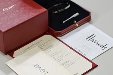 Cartier Love Bracelet, Small Model, White Gold Size 18 Box, Papers, Receipt 2019