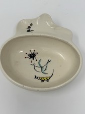 Eva Zeisel Rare MCM 1951 Porcelain Child Dish Wee Modern Porringer dog bird seal