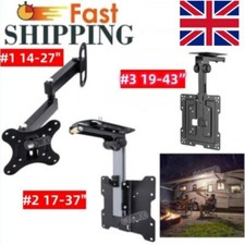Campervan TV Wall Ceiling Bracket Mount Caravan Tilt Swivel for 14"-43" LED LCD