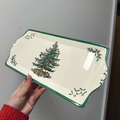 Spode christmas tree sandwich - christmas,