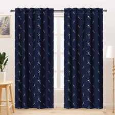 Dark Blue 2 Panels 107x215cm