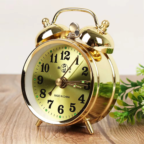 Retro gold mechanical alarm - retro,