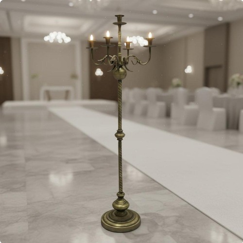 Bronze finish candle stand - finish,