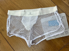 WHITE MESH SEE THROUGH HIGH