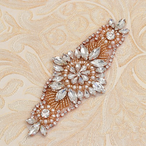 Rhinestone bridal sash - sash, belt