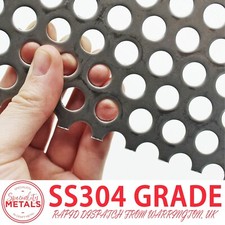 Stainless Steel Round Perforated Metal | 10mm Hole, 15mm Pitch, 1mm Thick