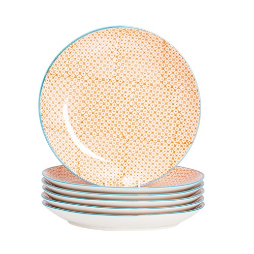 Hand printed dinner plates - plates,