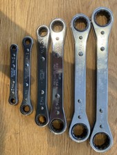 Snap-On Ratcheting Spanner Wrench Set 12 Point Imperial 6 Pieces