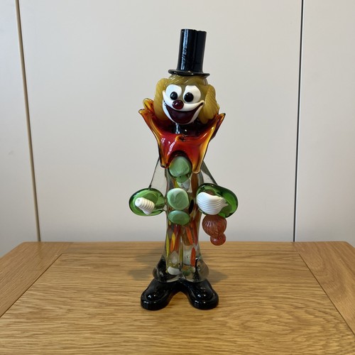 Murano large 30cm clown - murano,