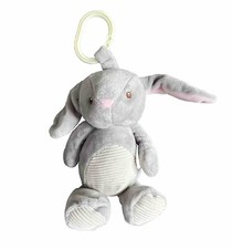 Gray Baby Bunny Rabbit Plush Stuffed Animal Rattle Hang Toy Kelly Toy