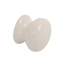 White Ceramic Knob Door Cupboard Drawer Cabinet Handle Kitchen Bathroom Round