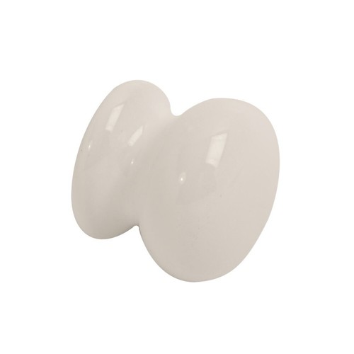 White ceramic knob door - white,