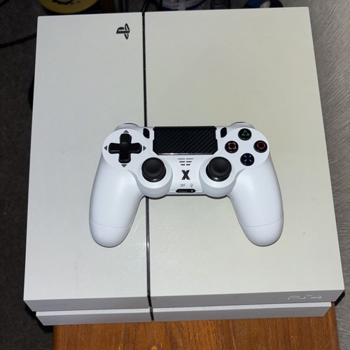 White playstation console - white,
