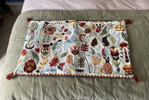 Rodarv embroided cushion cover - cushion,