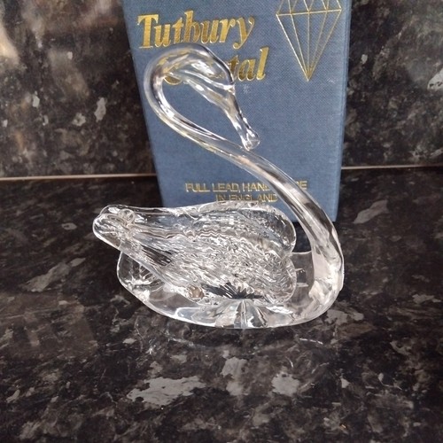 Tutbury crystal swan - ,