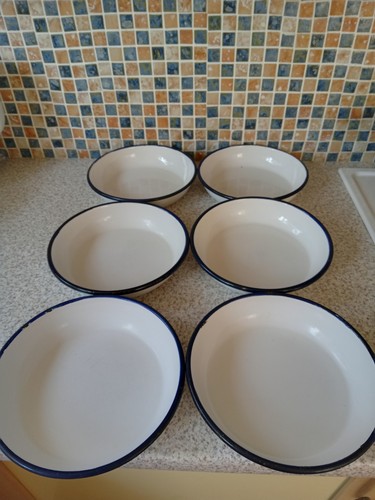 Set 20cm enamel deep plate - set,