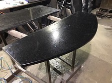 Star Galaxy polished black Granite Fire Hearth, Wood Burning Stove curved custom