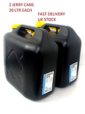 2 X 20L LITRE Jerry Can Spout Nozzle Petrol Diesel Container Storage Van Fuel