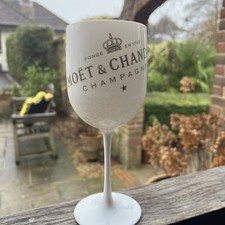 White Plastic Most & Chandon Champagne Glass