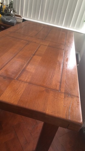 French oak large dining table - french,