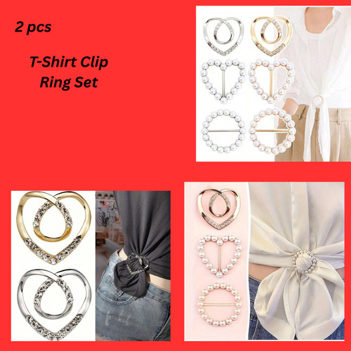 Elegant tee shirt clips scarf - tee,