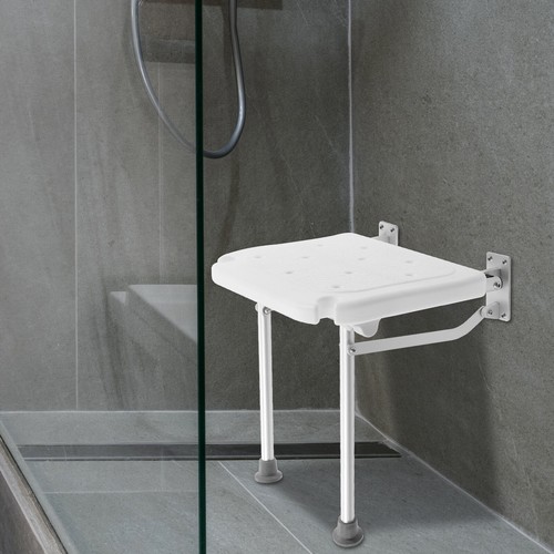 Folding shower seat - shower, wall