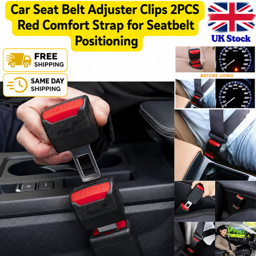 Car seat belt - adjuster, clips