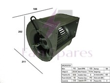 185W Centrifugal Blower Woodworking Extractor Fan Blowing Workshop Craft Joinery
