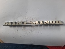 Morris Mini-Minor car emblem chrome 1970s