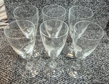 Set of 6 Grape Vine Etched 6"
