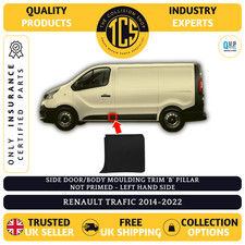 SIDE DOOR/BODY MOULDING TRIM 'B' PILLAR FOR RENAULT TRAFIC 2014-2022 BLACK LEFT