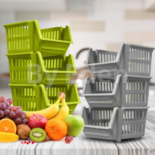 Tiers stackable storage rack - 3,