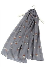 Furever Gifts Jack Russell Terrier Dog Print Scarf Cotton 180cm x 90cm 1 Piece