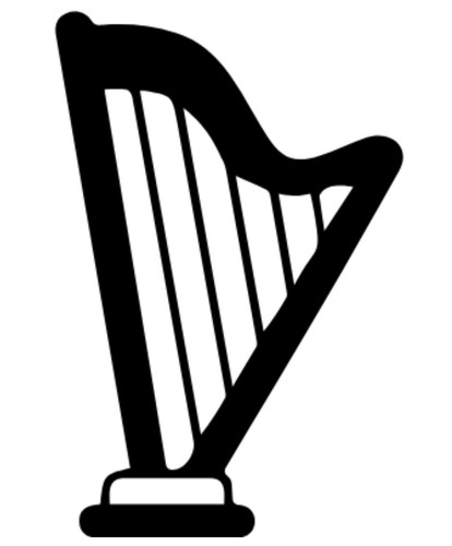 Harp vinyl decal sticker - vinyl,