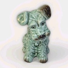 Vintage SYLVAC Scottie Scottish Terrier Dog Figurine ENGLAND 1378 Green Glaze 5"