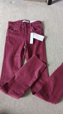 Bershka Burgundy Trousers