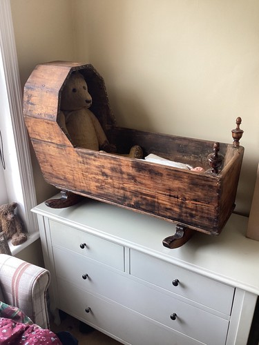 Antique oak rocking - antique, /