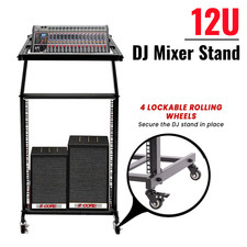 12U Mobile DJ Booth Desk Stand