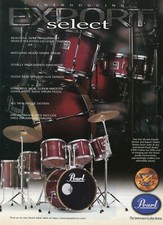 1996 Print Ad of Pearl Export Select Series Drum Kit 50th Anniversary 1946-1996