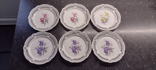 Vintage fruit side plates - vintage,